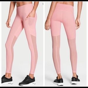Victorias secret knockout leggings, solid mesh, mauve color